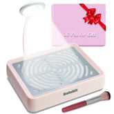 Rolokit nail dust collector with lamp pink illuminates workspace for precise nail art