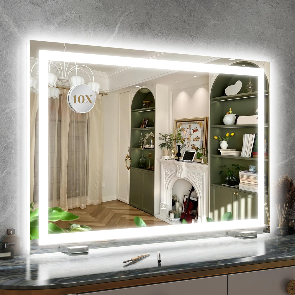 ROLOVE 32x22-inch vanity mirror front view for precise makeup application
