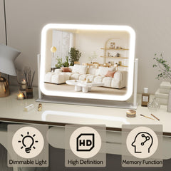 ROLOVE mirror with brightness slider enables precise, shadow-free illumination control