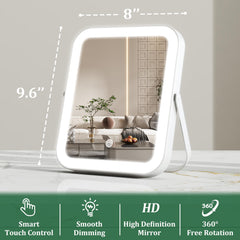 ROLOVE 3-color dimmable lighting offers warm, natural, and cool tones.