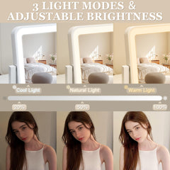 ROLOVE vanity mirror rotates 360 degrees for flexible angles