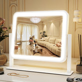 ROLOVE vanity mirror lights 14x12 top-angle view for precise makeup application