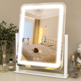ROLOVE vanity mirror with lights on for table-top grooming