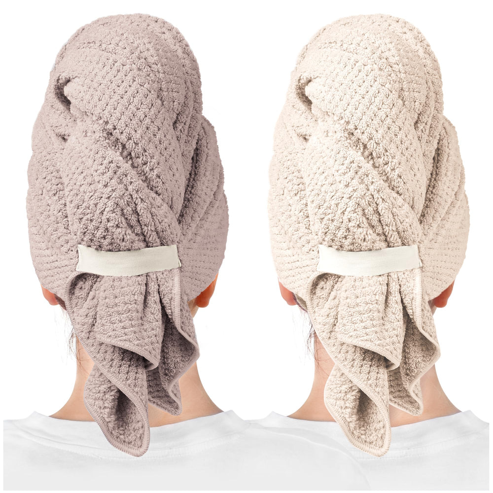 ROL SHOL large microfiber hair towel mauve shows quick-dry performance for daily styling