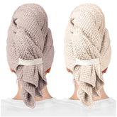 ROL SHOL large microfiber hair towel mauve shows quick-dry performance for daily styling