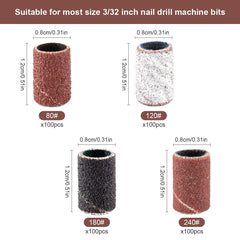 Rolybag coarse grit 80 sanding band for shaping natural nails.