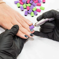 Rolybags sanding bands 240 fine pink close-up for polish finish