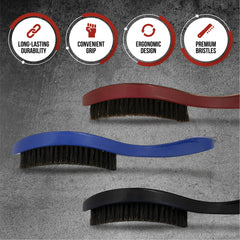 Roman-T 360 Wave Brush Hard Handle triggers dense bristle stimulation for deeper brushing.