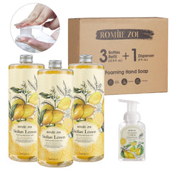 ROMIIE ZOI lemon foaming refills bottles for economical household refills.