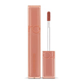 rom&nd DEWY·FUL WATER TINT 12 CANYON closeup reveals glossy, color-boosting shine.