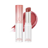romnd Glasting Melting Balm Kaya Fig swatch shows buildable color and hydrating shine