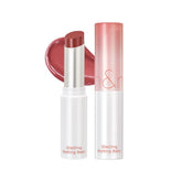 rom&nd Glasting Melting Balm Kaya Fig tube closeup showing dewy hydration.
