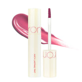 rom&nd Juicy Lasting Tint 28 Bare Fig close-up swatch shows MLBB mauve-pink shade