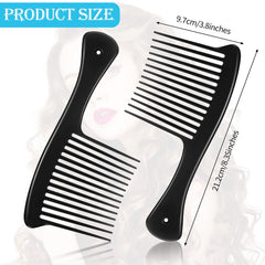 Romooa wide-tooth comb pink gentle detangling for 4C hair