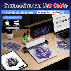 Rongta Tattoo Stencil Printer offers one step setup for beginners and pros speeding stencil prep