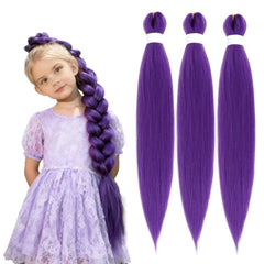 Rootoo purple braiding hair 26inch closeup shows soft, yaki texture