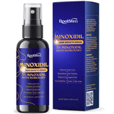 RootStim 5% Minoxidil bottle highlights potent formula for fuller hair growth