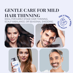 RootStim scalp-balance image suggests healthier scalp for stronger growth potential.