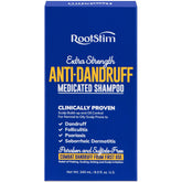 RootStim seborrheic dermatitis shampoo bottle targets dandruff and scalp irritation.