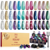ROSALIND cat-eye gel nail polish collection with magnet for customizable color shifts.