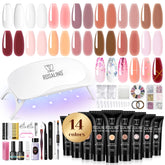 ROSALIND poly nail gel kit with 14 colors for at-home manicures