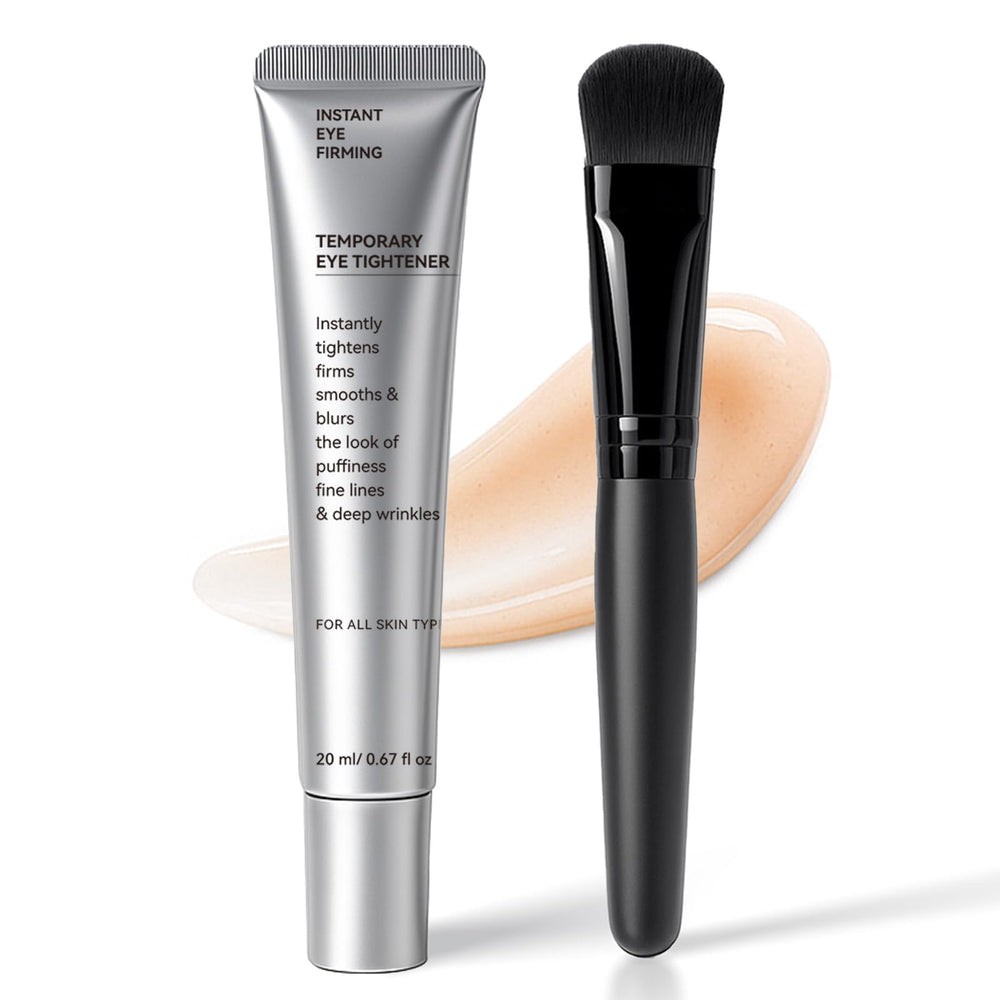 Roseblem Instant Eye Tightener bottle closeup shows quick firming action for refreshed eyes.