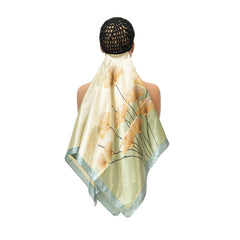 ROSEBONY wrap-cap hair net with scarf protects hair while sleeping and preserves style.
