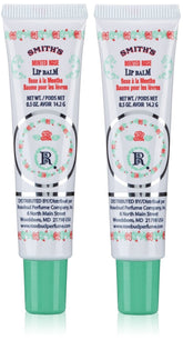 Rosebud Perfume Co. Minted Rose Lip Balm pack of 2 tubes provides light gloss and hydration.