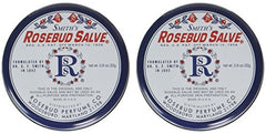 Rosebud Perfume Lip Salve Rosebud 2-pack packaging, ideal for on-the-go moisture.