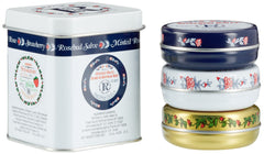Rosebud Salve tube displayed with swirled cream texture.