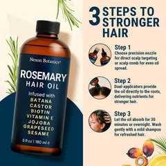 Nexon Botanics rosemary oil scalp application demonstrating soothing hydration