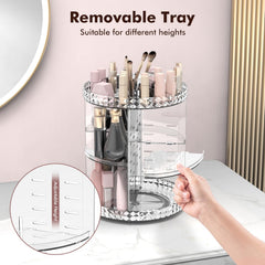 Rosoenvi makeup brush holder on top panel keeps brushes tidy and ready.
