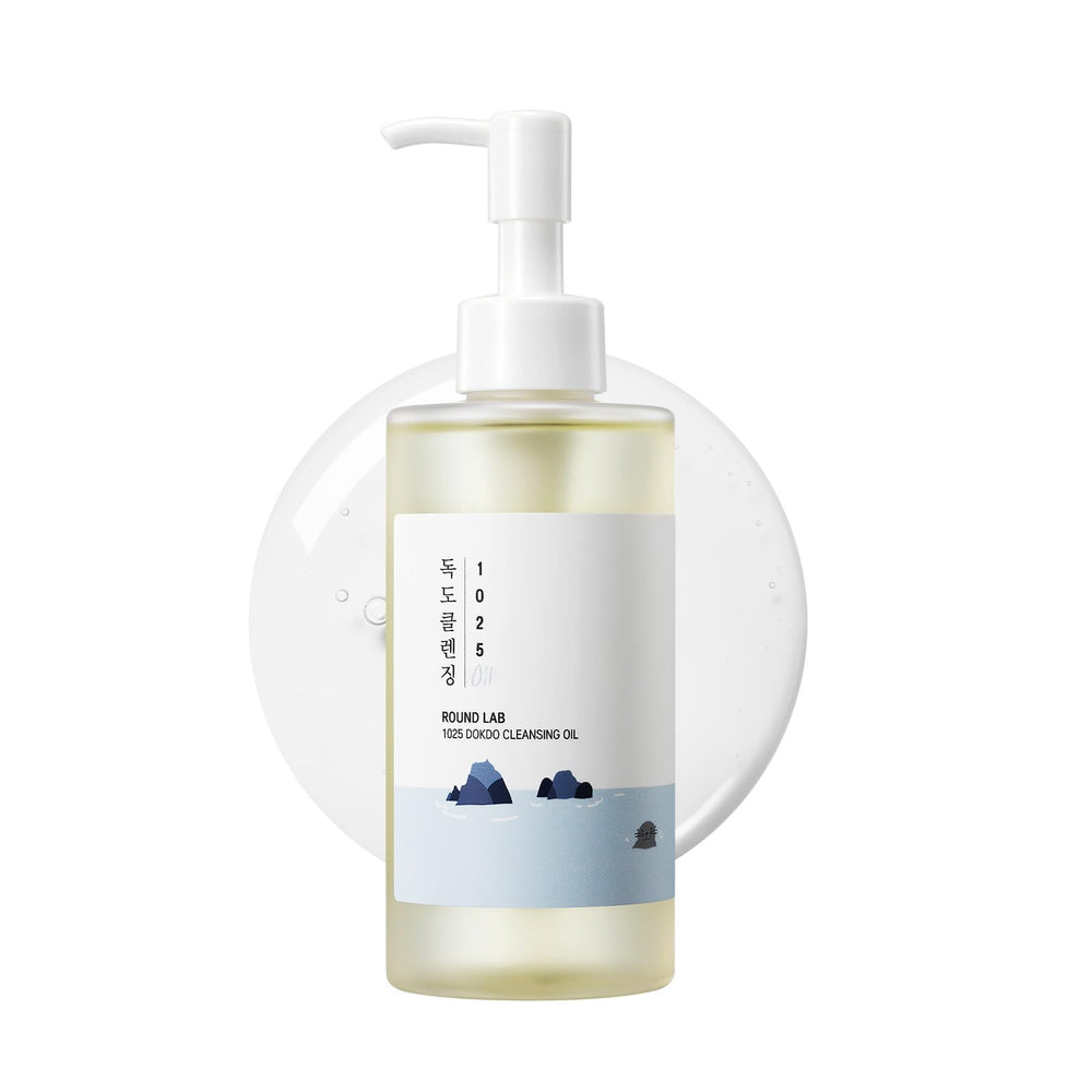 ROUND LAB 1025 Dokdo Cleansing Oil bottle front for gentle makeup removal