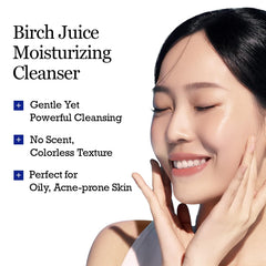 ROUND LAB Birch Juice Moisturizing Cleanser Birch Juice 10,000ppm hydrates skin.