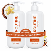 Routine Wellness anti-thinning shampoo bottle with color-safe formula for thinning hair