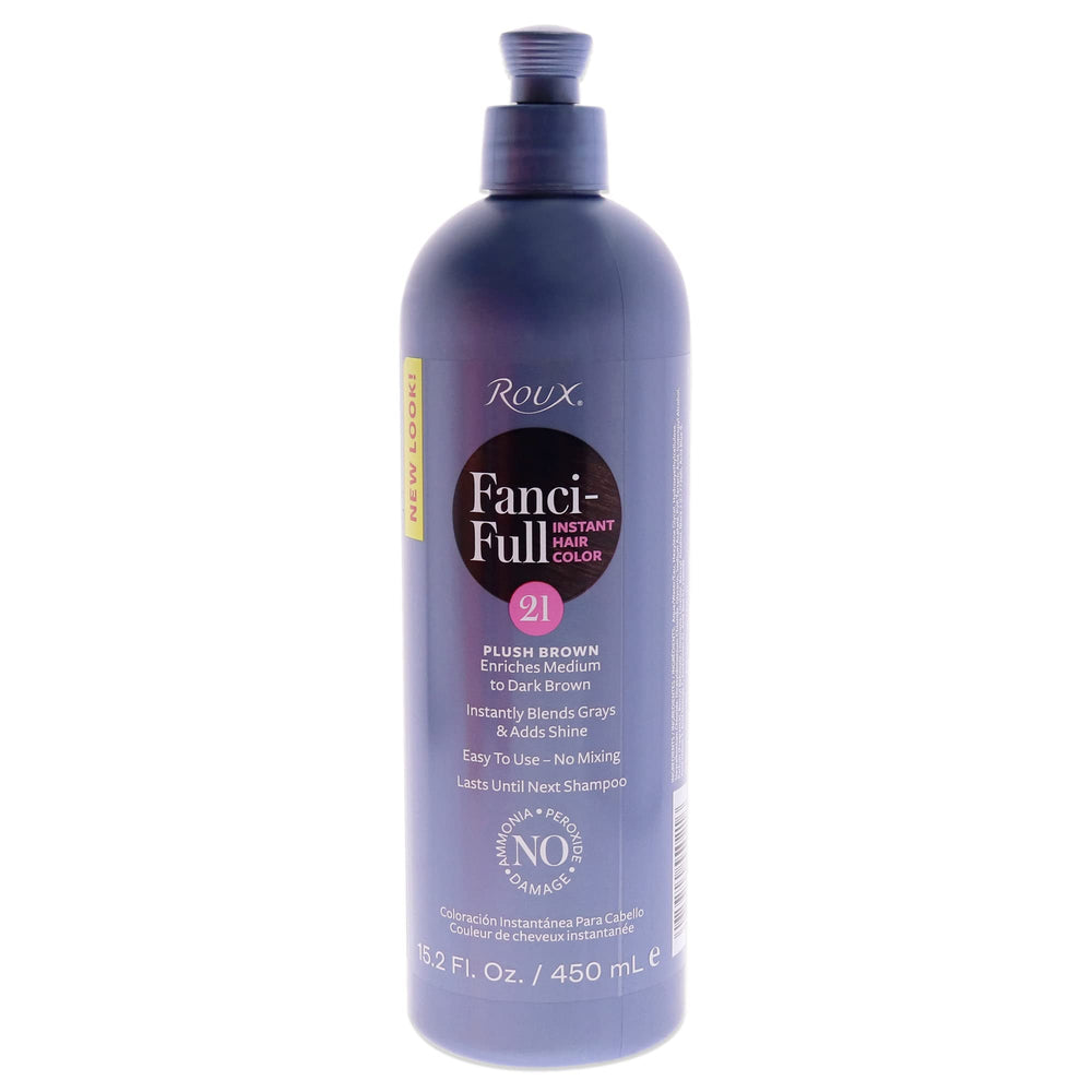 Roux Fanci-Full Rinse Plush Brown bottle ready for at-home color refresh