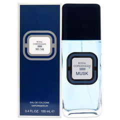 Royal Copenhagen Musk for Men bottle front highlights a versatile fragrance for daily wear.