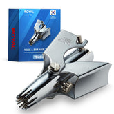 ROYAL Birdie nose hair trimmer front view highlights compact, battery-free design for travel grooming.