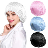 ROYBENS satin bonnet set in four colors protects moisture overnight