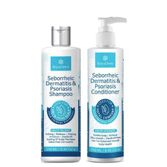Roycederm seborrheic dermatitis shampoo bottle for soothing itchy scalp relief.