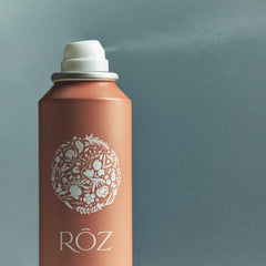 RŌZ Root Lift Spray damp-root application shows lift during blow-dry for fuller roots.