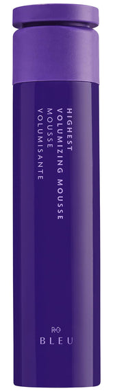 R+Co BLEU Highest Volumizing Mousse bottle highlights weightless lift for fuller hair