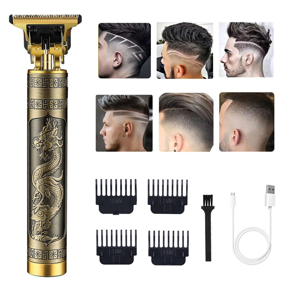 RQTYBUI hair clippers cordless top-view showing compact design for easy home grooming.