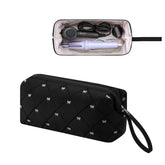 RSRSLEII large quilted travel bag front with bow pattern for organized hair tools.