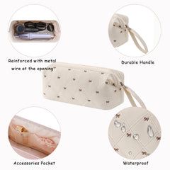 RSRSLEII quilted polyester exterior is waterproof and soft to the touch.
