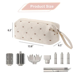 RSRSLEII wide-opening hair tools bag with stiff wire frame enables quick access during travel.