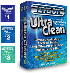 RU CLEAN Zydot Ultra Clean Step One applied to hair for cleansing