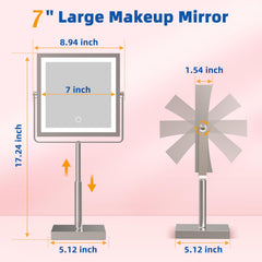 Ruacq mirror showing 1x and 10x magnification for makeup precision