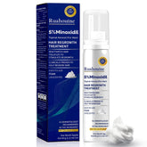 Ruahouine 5% Minoxidil Foam bottle promotes hair regrowth.