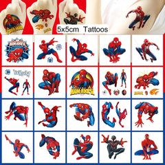 RUBANG Spiderman tattoos showcase waterproof, sweat-friendly artwork that lasts days
